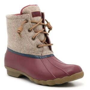 NEW Sperry Saltwater Tan Wool Duck Boots